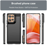 EIDERWOOD Motorola Edge 50 Cover m. Carbon Fiber Texture - Sort