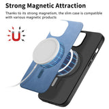 iPhone 16 Pro Læderbelagt Plastik Bagside Cover - MagSafe Kompatibel - Sort