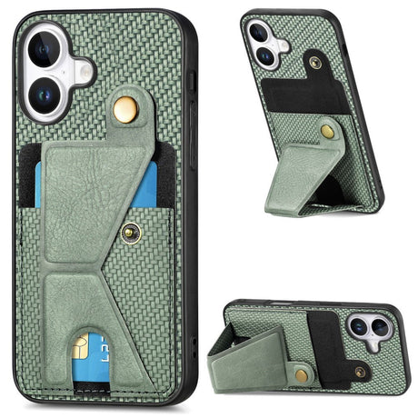 EIDERWOOD iPhone 16 Plus K-Formet Hybrid Mobil Cover - Grøn