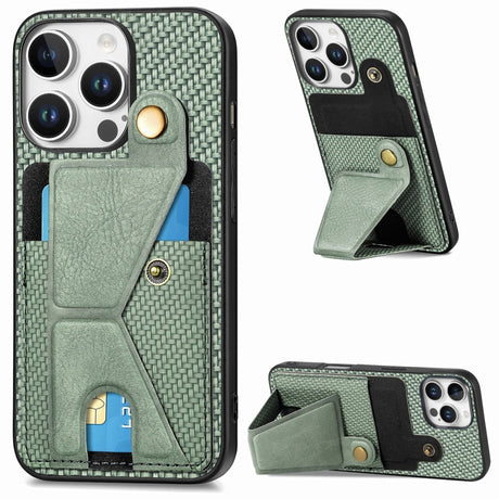 EIDERWOOD iPhone 16 Pro K-Formet Hybrid Mobil Cover - Grøn