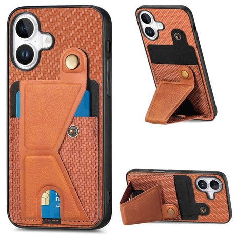 EIDERWOOD iPhone 16 K-Formet Hybrid Mobil Cover - Orange