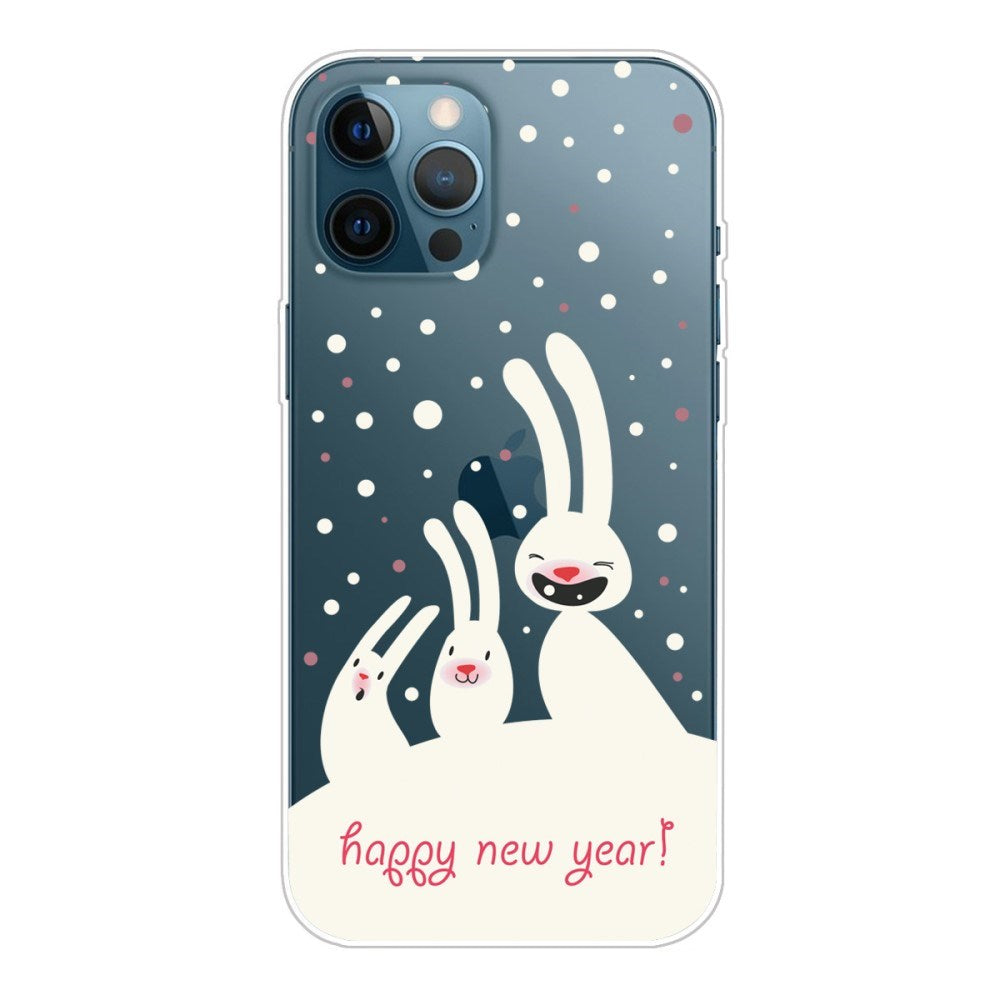 EIDERWOOD iPhone 16 Pro Max Fleksibelt Plast Bagside Julecover - Merry Christmas - Kaniner