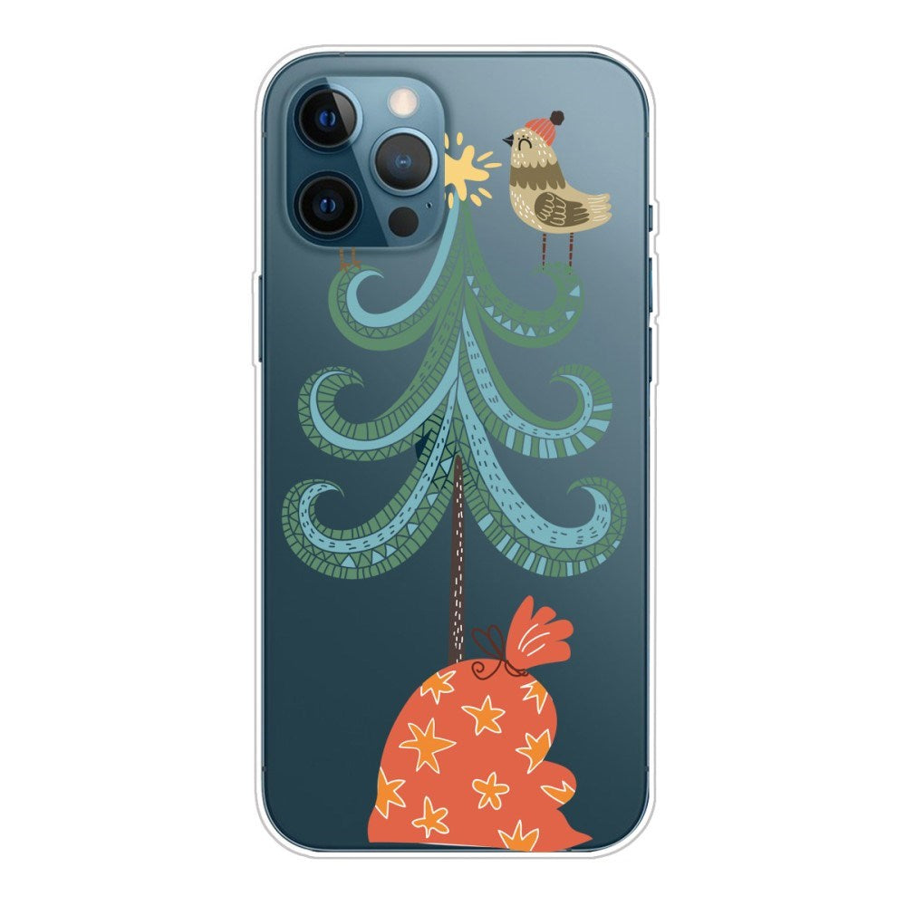 EIDERWOOD iPhone 16 Pro Max Fleksibelt Plast Bagside Julecover - Merry Christmas - Fugle i Juletræ