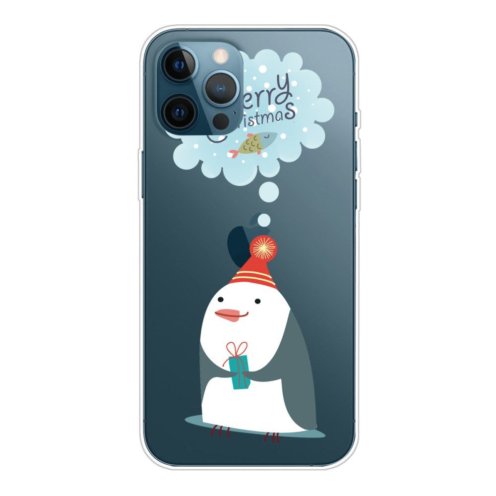 EIDERWOOD iPhone 16 Pro Max Fleksibelt Plast Bagside Julecover - Merry Christmas - Pingvin