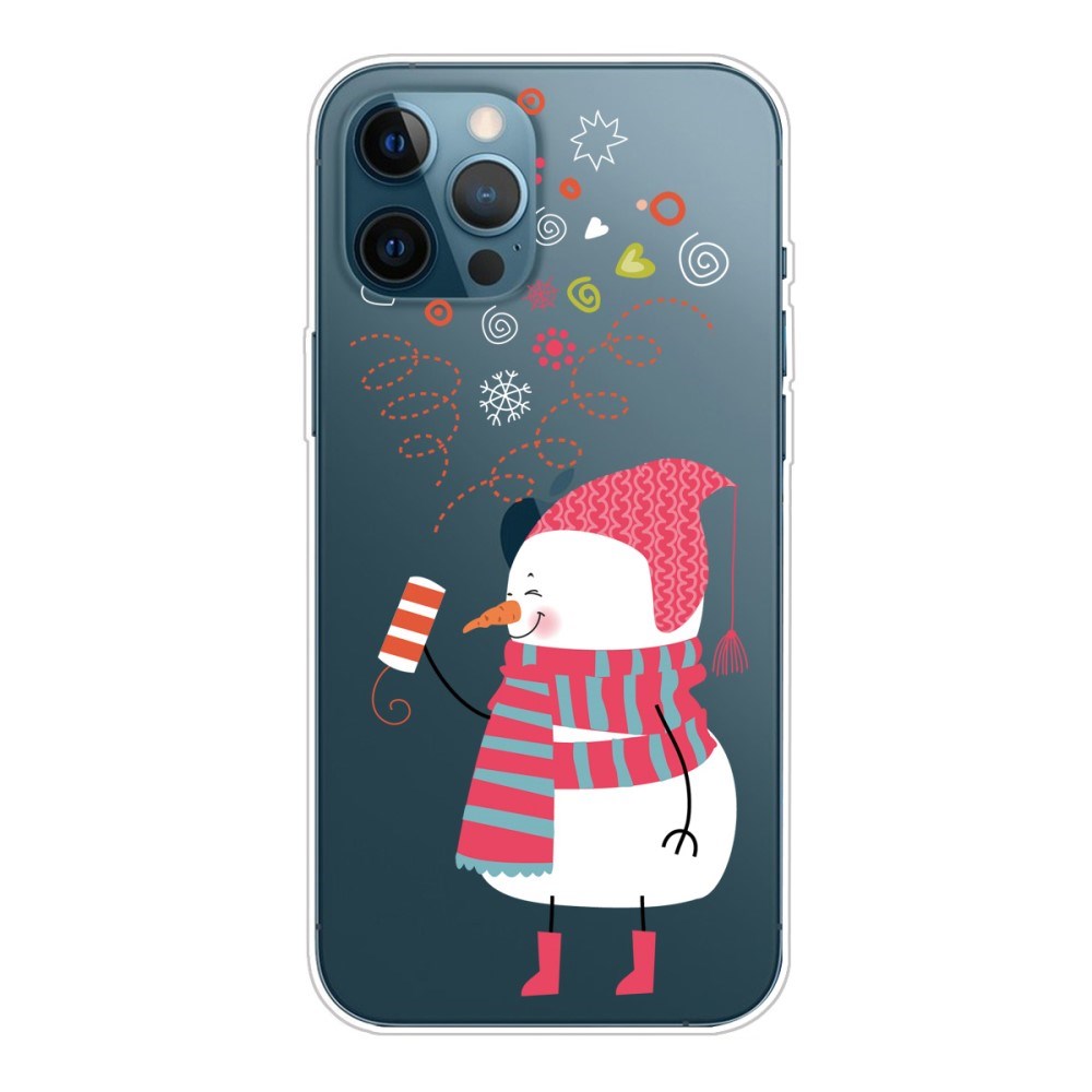 EIDERWOOD iPhone 16 Pro Max Fleksibelt Plast Bagside Julecover - Merry Christmas - Festlig Snemand