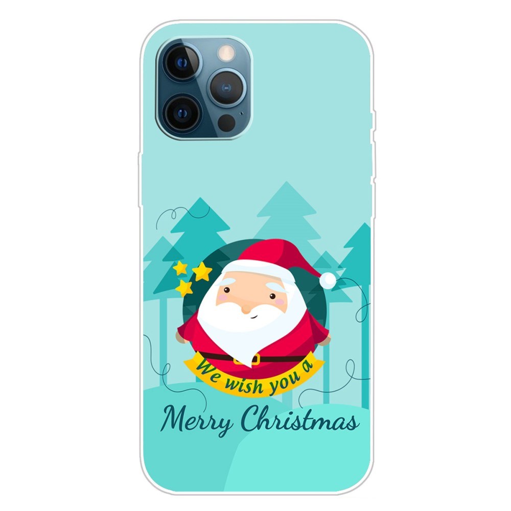 EIDERWOOD iPhone 16 Pro Max Fleksibelt Plast Bagside Julecover - Merry Christmas - Tegneserie Julemand