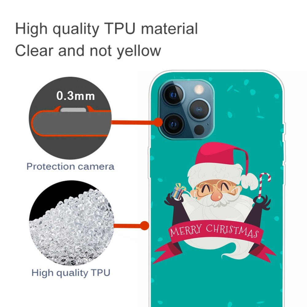 EIDERWOOD iPhone 16 Pro Max Fleksibelt Plast Bagside Julecover - Merry Christmas - Glad Julemand