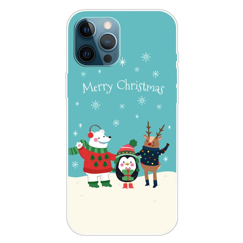 EIDERWOOD iPhone 16 Pro Max Fleksibelt Plast Bagside Julecover - Merry Christmas - Venner i Sneen