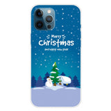 EIDERWOOD iPhone 16 Pro Max Fleksibelt Plast Bagside Julecover - Merry Christmas - Snemand & Juletræ