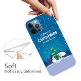 EIDERWOOD iPhone 16 Pro Max Fleksibelt Plast Bagside Julecover - Merry Christmas - Snemand & Juletræ