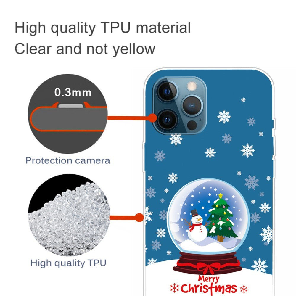 EIDERWOOD iPhone 16 Pro Max Fleksibelt Plast Bagside Julecover - Merry Christmas - Snekugle