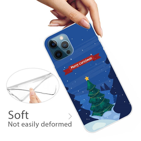 EIDERWOOD iPhone 16 Pro Fleksibelt Plast Bagside Julecover - Merry Christmas - Juletræ