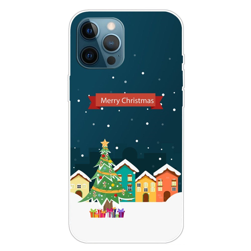 EIDERWOOD iPhone 16 Pro Fleksibelt Plast Bagside Julecover - Merry Christmas - Juleby