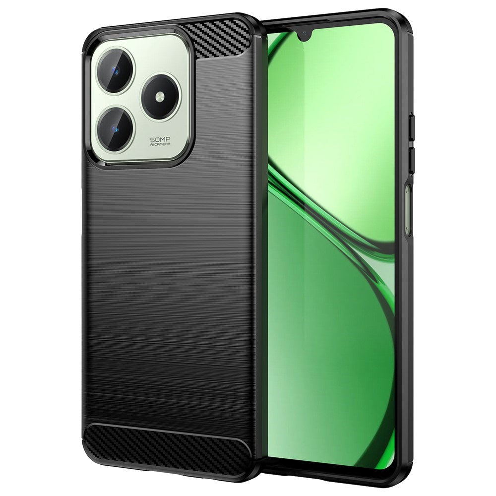 EIDERWOOD Realme Note 60x (4G) / C63 (4G) / C61 (4G) Carbon Fiber Mobil Cover - Sort
