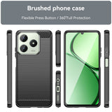 EIDERWOOD Realme Note 60x (4G) / C63 (4G) / C61 (4G) Carbon Fiber Mobil Cover - Sort