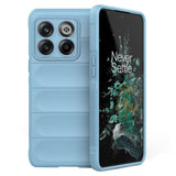 OnePlus 10T Fleksibelt Plastik Bagside Cover - Blå