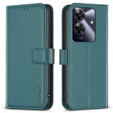 Realme Note 60 / 60x (4G) / C63 (4G) / C61 (4G) Kunstlæder Flip Cover m. Ståfunktion & Kortholder - Grøn