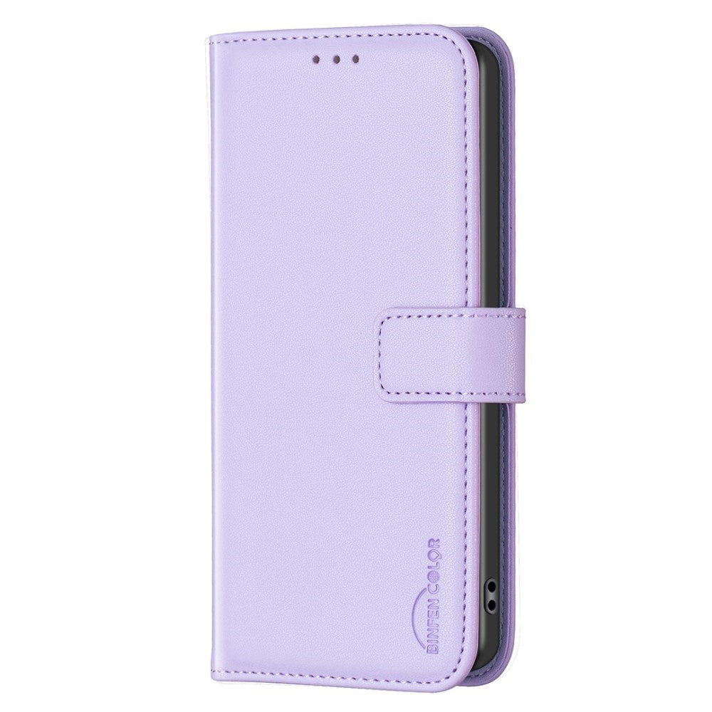 Realme Note 60 / 60x (4G) / C63 (4G) / C61 (4G) Kunstlæder Flip Cover m. Ståfunktion & Kortholder - Lavendel