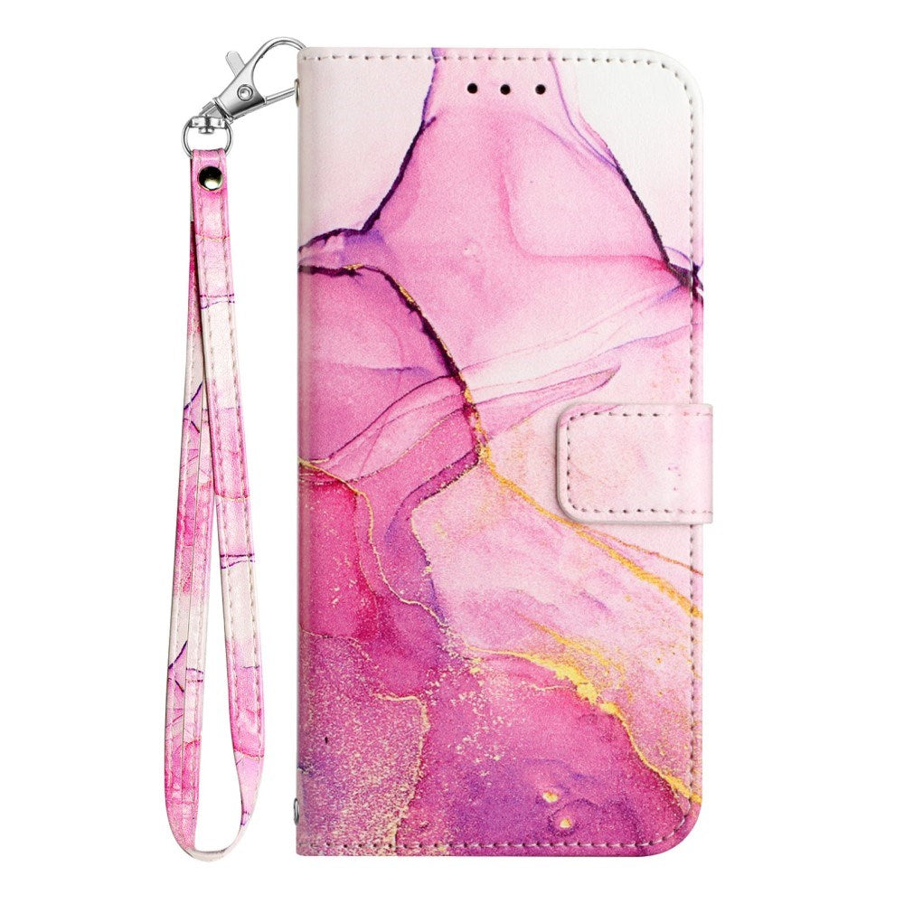 EIDERWOOD OnePlus Nord 4 (5G) Kunstlæder Flip Cover m. Pung og Strop - Lyserød Marmor
