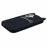EIDERWOOD iPhone 16 Plus Silikone Bagside Cover m. Katteører - Sort