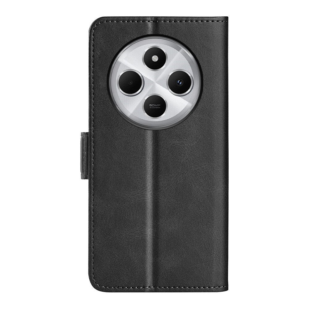 EIDERWOOD Xiaomi Redmi 14C / Poco C75 - Kunstlæder Flip Cover m. Kortholder & Stander - Sort