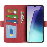 EIDERWOOD Xiaomi Redmi 14C / Poco C75 - Kunstlæder Flip Cover m. Kortholder & Stander - Rød