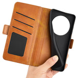 EIDERWOOD Xiaomi Redmi 14C / Poco C75 - Kunstlæder Flip Cover m. Kortholder & Stander - Lysebrun