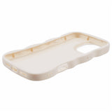 EIDERWOOD iPhone 16 Pro Fleksibelt Plastik Wavy Mobil Cover - Hvid