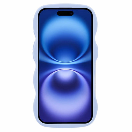 EIDERWOOD iPhone 16 Fleksibelt Plastik Wavy Mobil Cover - Lilla