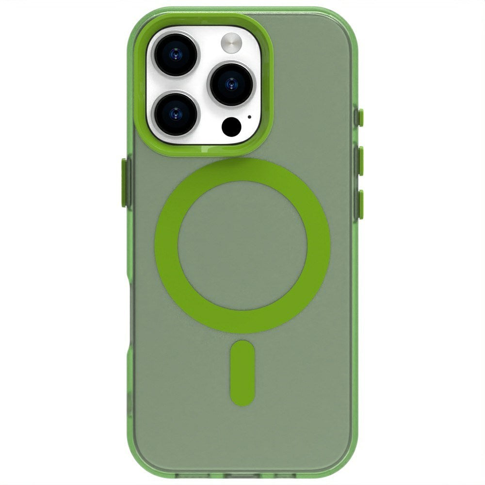 EIDERWOOD iPhone 16 Pro Hybrid Plast Mobil Cover - MagSafe Kompatibel - Gennemsigtig / Grøn