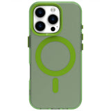 EIDERWOOD iPhone 16 Pro Hybrid Plast Mobil Cover - MagSafe Kompatibel - Gennemsigtig / Grøn