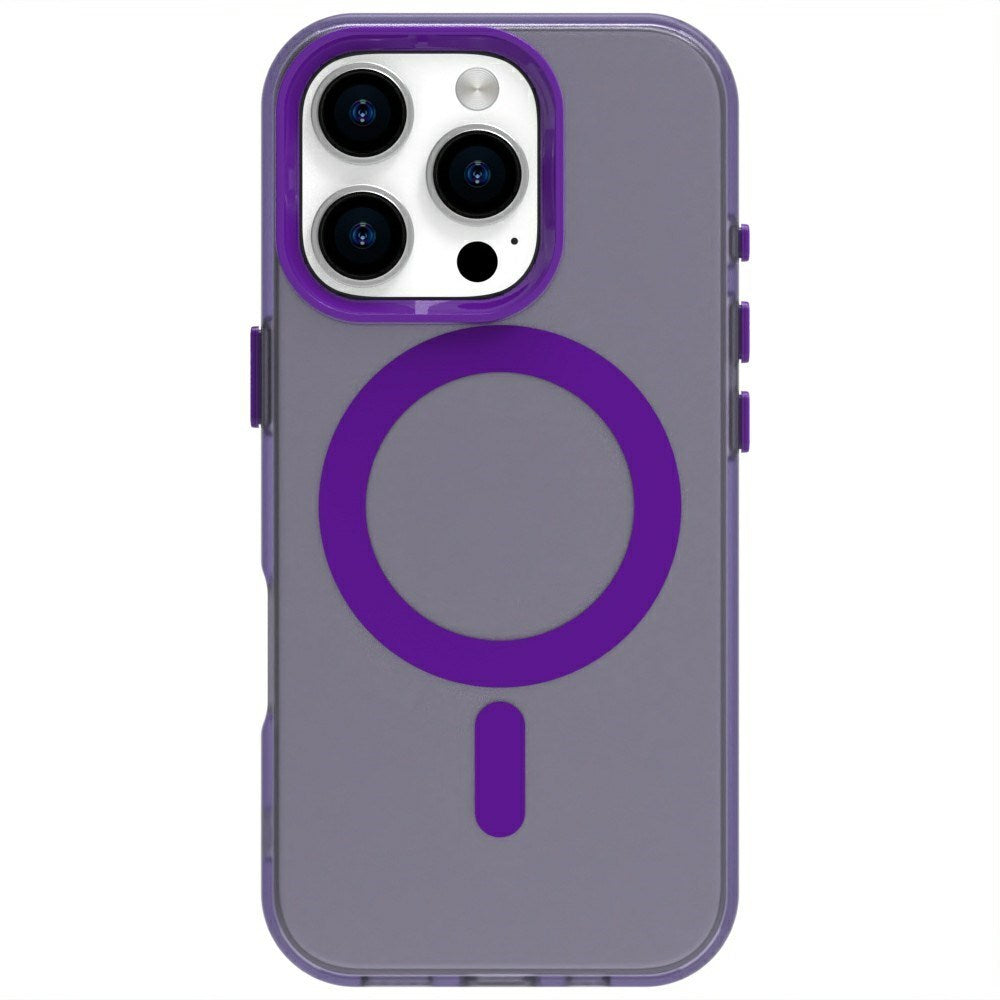 EIDERWOOD iPhone 16 Pro Hybrid Plast Mobil Cover - MagSafe Kompatibel - Gennemsigtig / Lilla