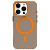 EIDERWOOD iPhone 16 Pro Max Hybrid Plast Mobil Cover - MagSafe Kompatibel - Gennemsigtig / Orange