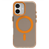 EIDERWOOD iPhone 16 Hybrid Plast Mobil Cover - MagSafe Kompatibel - Gennemsigtig / Orange