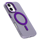 EIDERWOOD iPhone 16 Hybrid Plast Mobil Cover - MagSafe Kompatibel - Gennemsigtig / Lilla