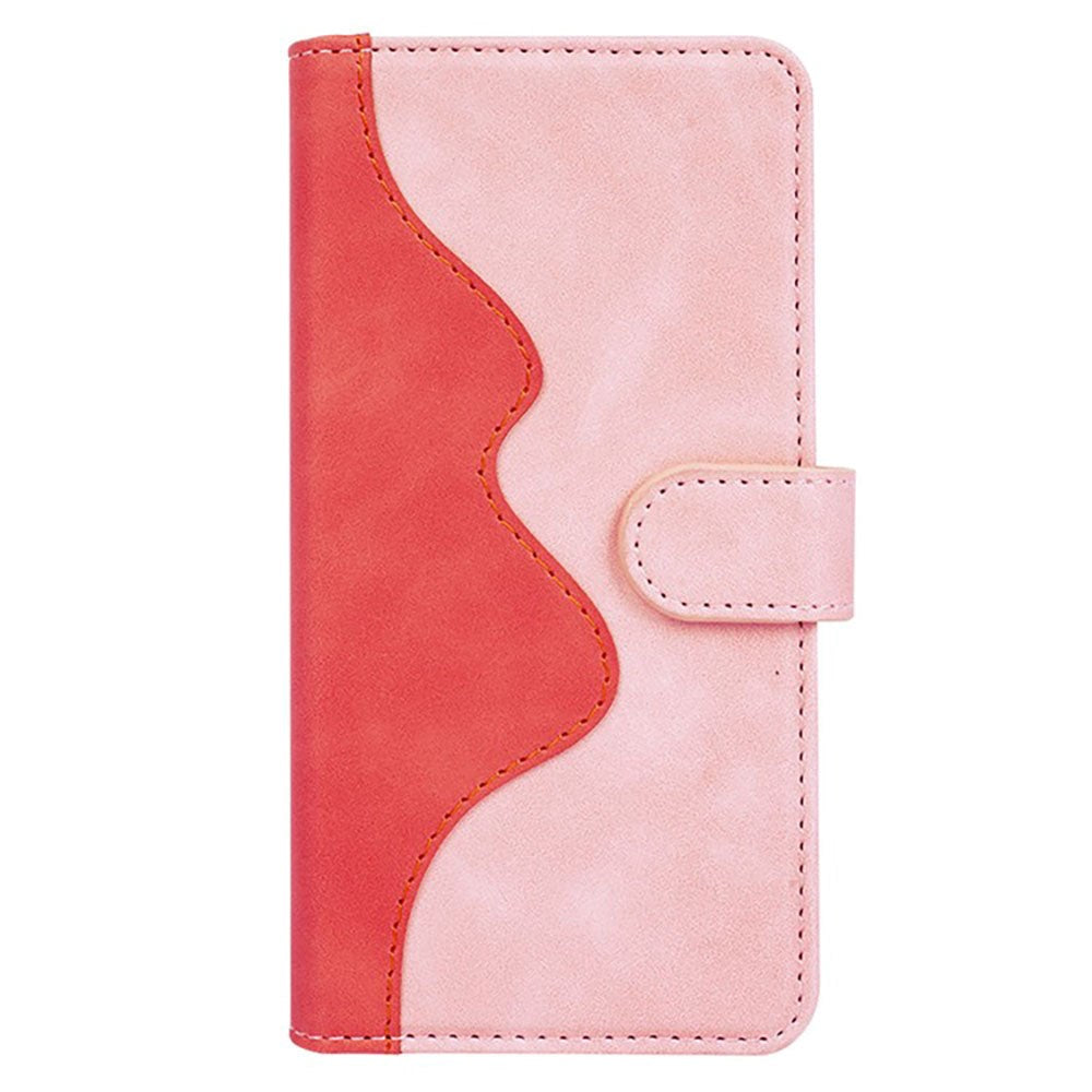 Sony Xperia 5 IV Multifarvet Læder Flip Cover m. Kortholder - Coral / Lyserød