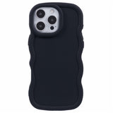 EIDERWOOD iPhone 16 Pro Max Fleksibelt Plastik Wavy Mobil Cover - Sort