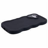 EIDERWOOD iPhone 16 Plus Fleksibelt Plastik Wavy Mobil Cover - Sort