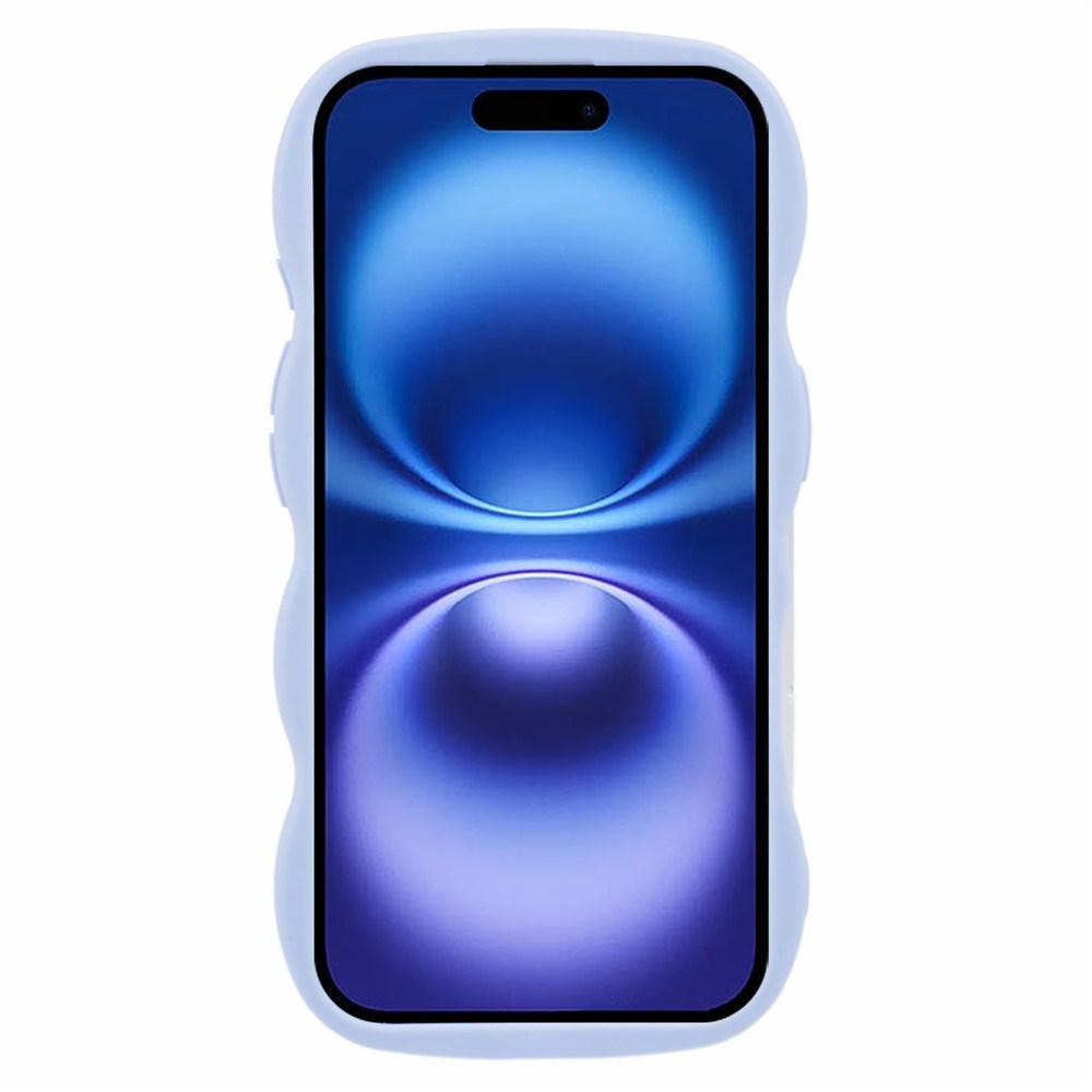 EIDERWOOD iPhone 16 Plus Fleksibelt Plastik Wavy Mobil Cover - Lilla