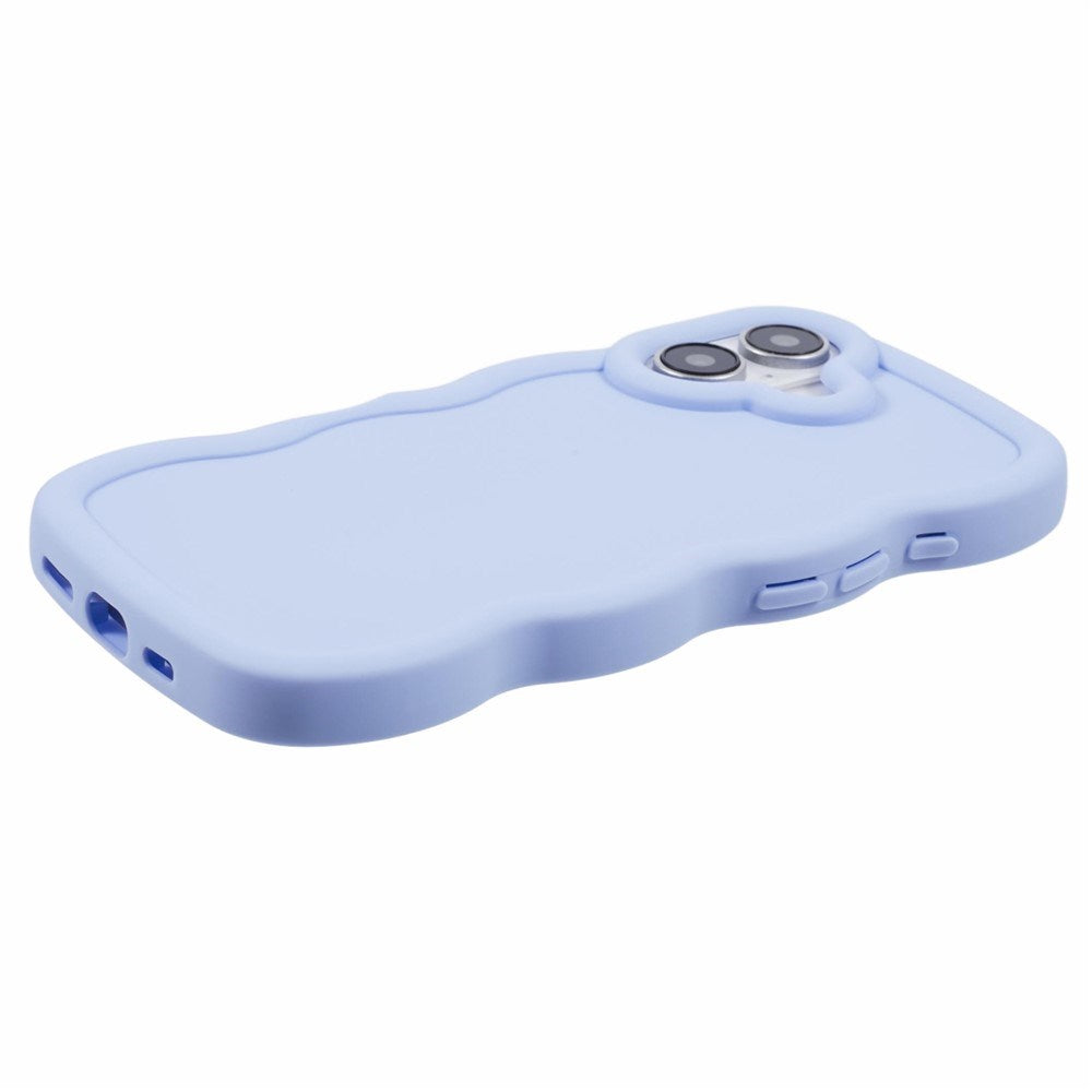 EIDERWOOD iPhone 16 Plus Fleksibelt Plastik Wavy Mobil Cover - Lilla