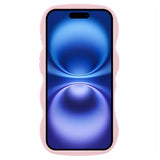 EIDERWOOD iPhone 16 Plus Fleksibelt Plastik Wavy Mobil Cover - Lyserød