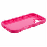 EIDERWOOD iPhone 16 Plus Fleksibelt Plastik Wavy Mobil Cover - Pink
