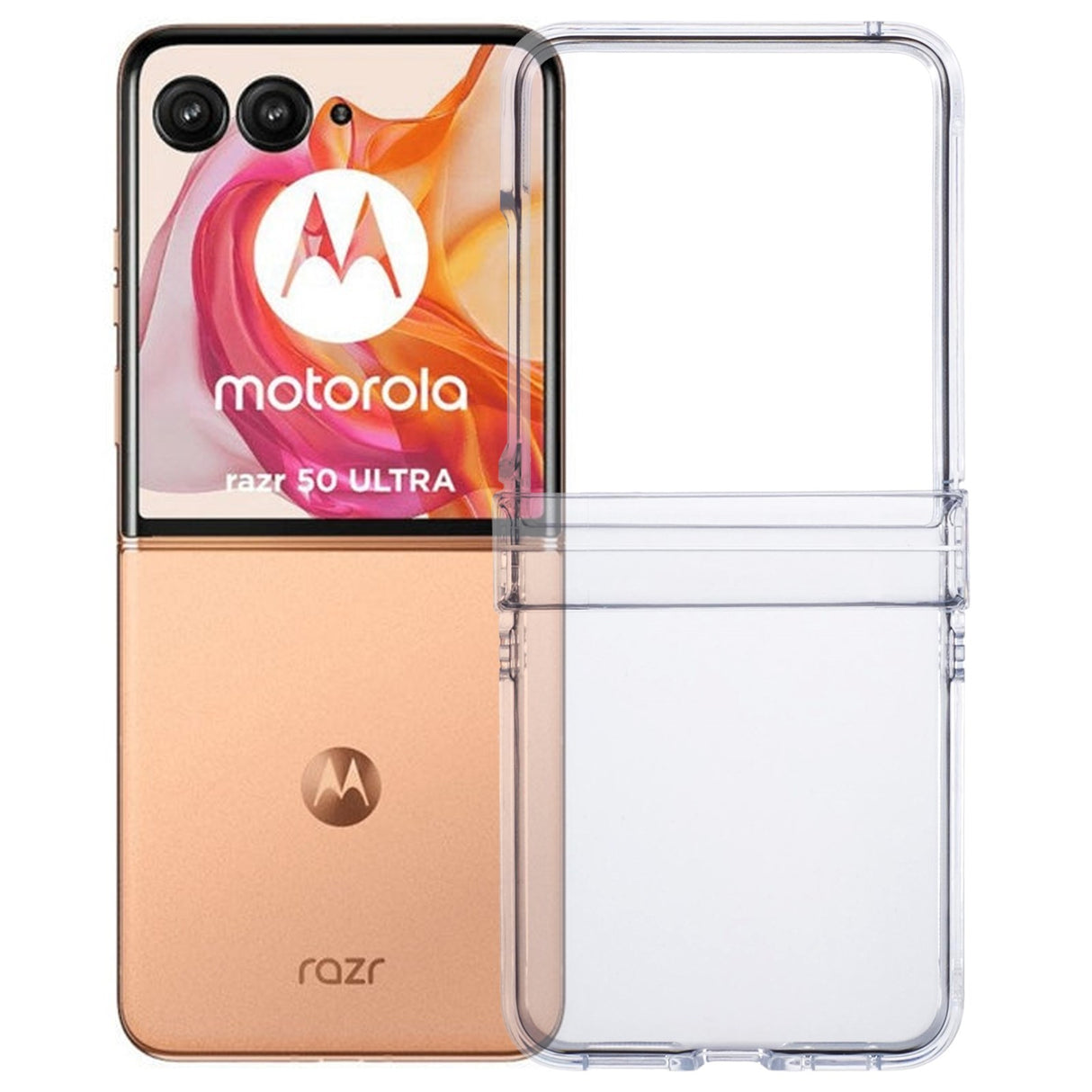 EIDERWOOD Motorola Razr 50 Ultra 5G - Crystal Clear Shockproof Fleksibel Plastik Cover - Gennemsigtig