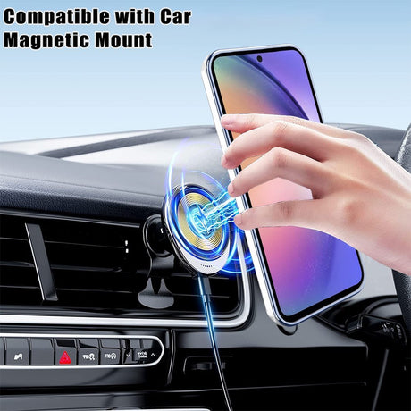 EIDERWOOD Fleksibelt Plastik Cover m. Kickstand - Samsung Galaxy A16 (4G/5G) - MagSafe Kompatibel - Gennemsigtig/Lyserød