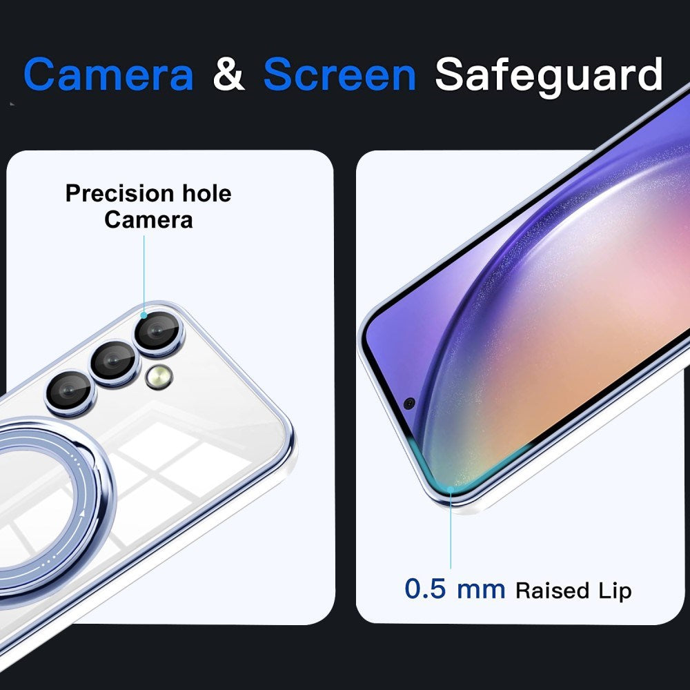 EIDERWOOD Fleksibelt Plastik Cover m. Kickstand - Samsung Galaxy A16 (4G/5G) - MagSafe Kompatibel - Gennemsigtig/Lyserød