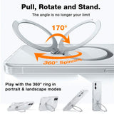 TORRAS - iPhone 16 - Hybrid Plastik Cover m. Ståfunktion - MagSafe Kompatibel - Gennemsigtig