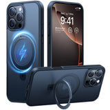 TORRAS - iPhone 16 Pro Max - Guardian Ostand Series Cover m. Kickstand - MagSafe Kompatibel - Sort