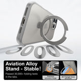 TORRAS - iPhone 16 Pro - Guardian Ostand Series Cover m. Kickstand - MagSafe Kompatibel - Grå