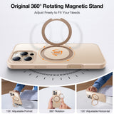 TORRAS - iPhone 16 Pro - Plastik Cover m. Kickstand Ring - MagSafe Kompatibel - Rose Gold