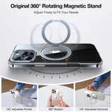 TORRAS - iPhone 16 Pro Max - Plastik Cover m. Kickstand Ring - MagSafe Kompatibel - Gennemsigtig